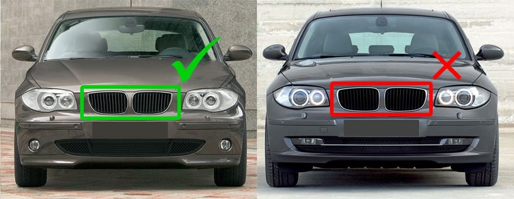 BMW E81 E82 E87 E88 Single Kiiltävän mustat munuaiset - Image 6