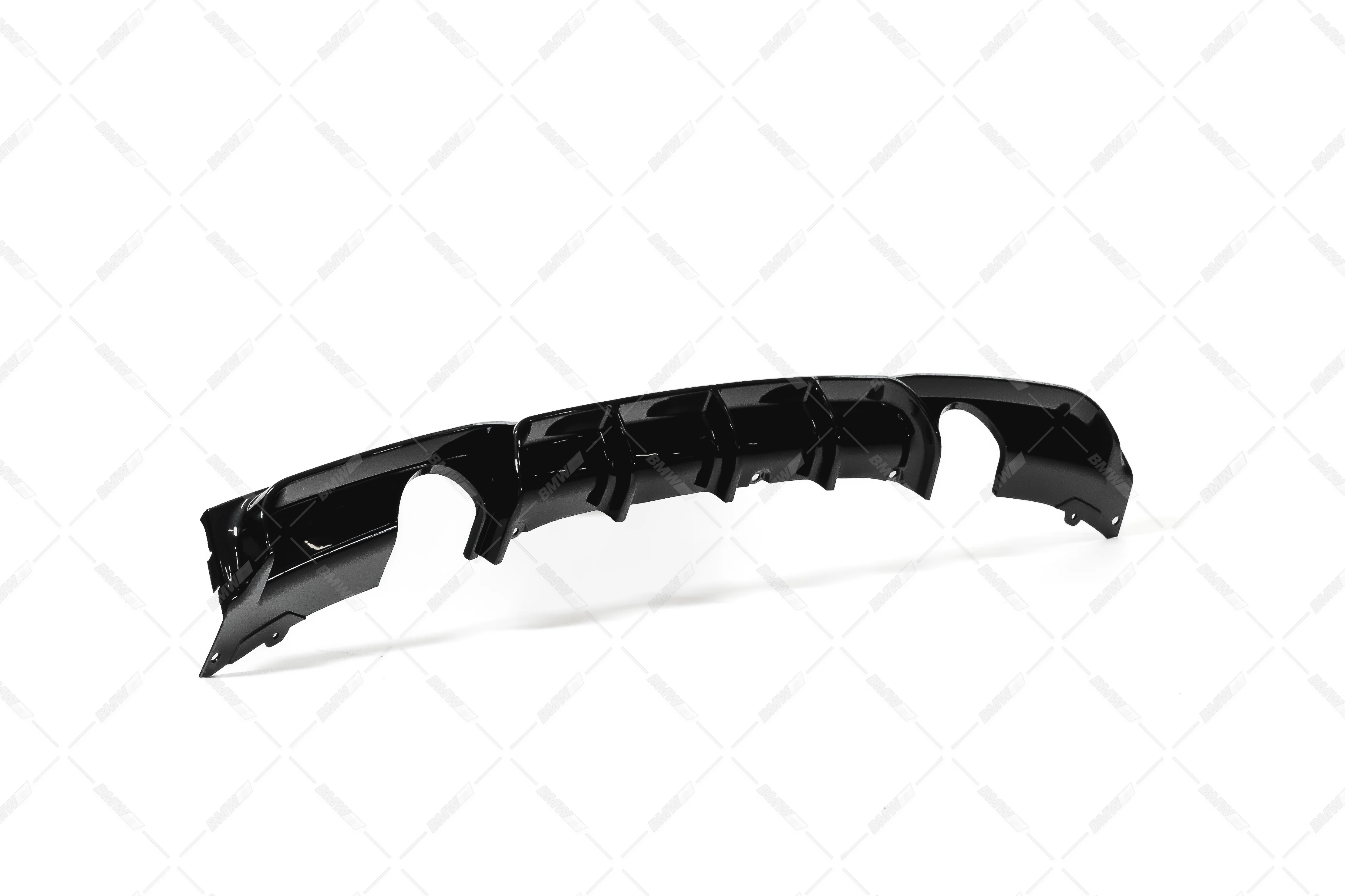 BMW F30 F31 M-Performance diffusori kiiltävän musta M-Sport takapuskuriin 1+1 putkenpäille - Image 5